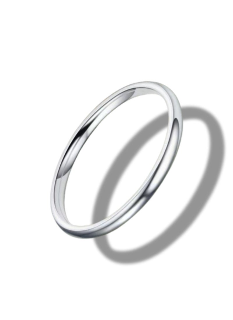 Soko Mesh Exquisite Women's Titanium Steel Band Rings - Handcrafted Silver Ring with Three Diamonds, Timeless Design, Luxury Wedding Band & Fashion Accessory, Perfect Gift for Her, Fine Jewelry Collection  - Image 4