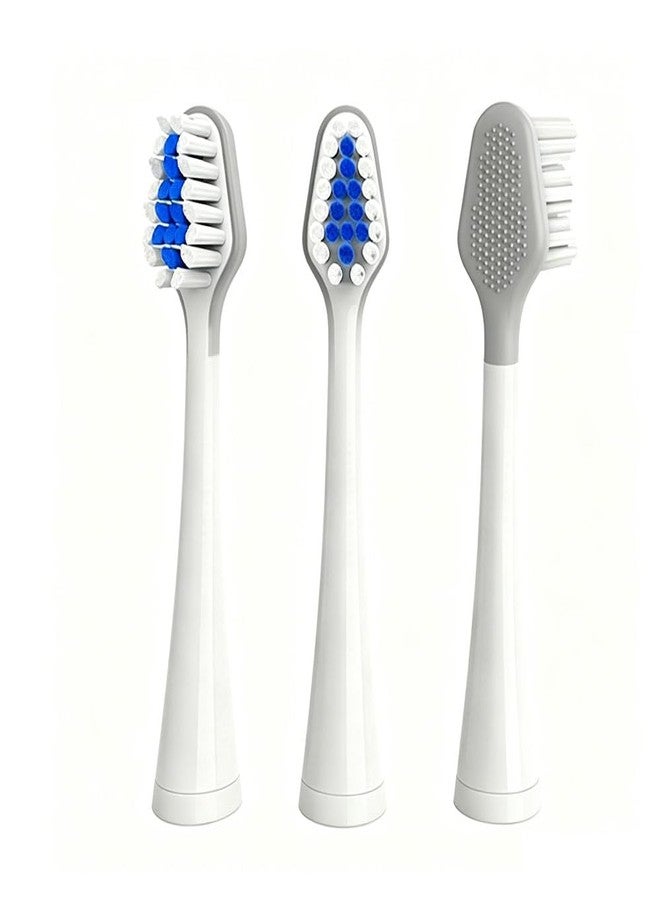 Carepik Replacement Toothbrush Heads Compatible with Waterpik Complete Care 5.0/9.0 (CC-01/WP-861), STRB-8WW,(3 Count, White) - Image 1