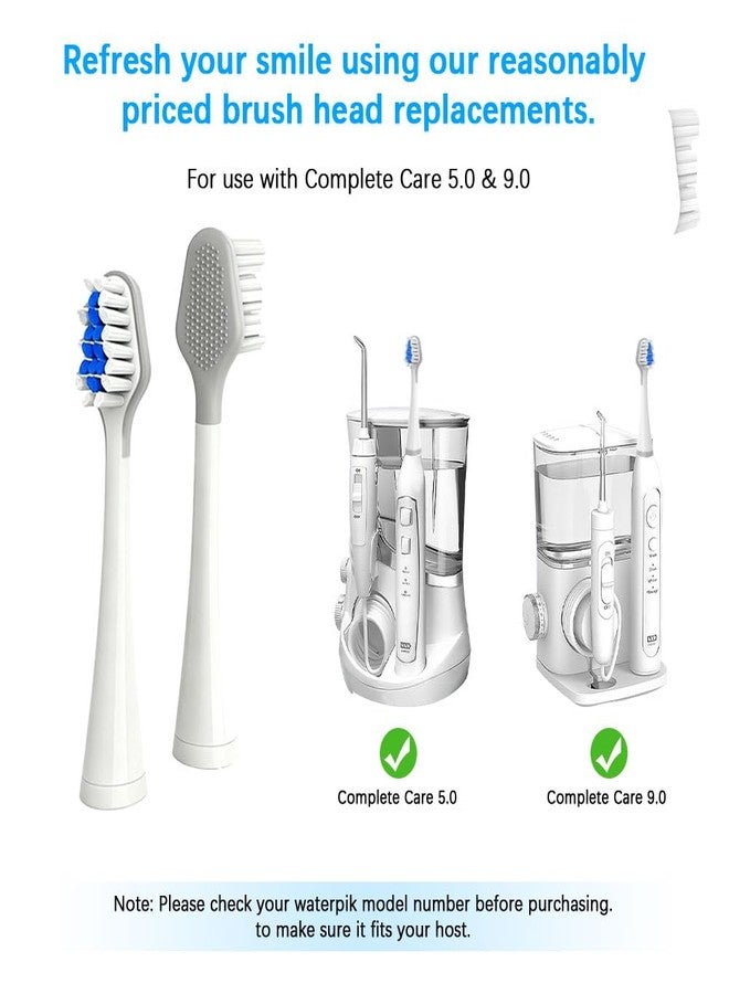 Carepik Replacement Toothbrush Heads Compatible with Waterpik Complete Care 5.0/9.0 (CC-01/WP-861), STRB-8WW,(3 Count, White) - Image 5