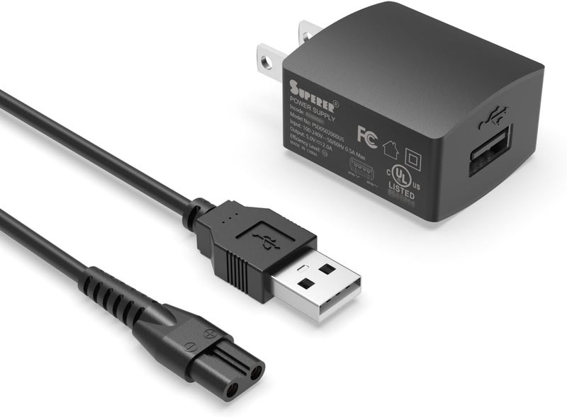 Superer Charger Replacement Fit for Manscaped Lawn Mower 3.0/2.0 Electric Groin Hair Trimmer Power Supply Charger Cord - UL Listed - Image 1