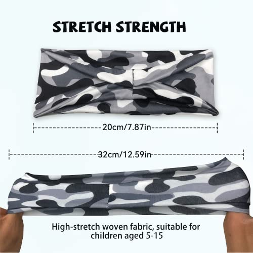 ChezMax Kids Breathable Sweat-Wicking Sports Headbands, 6-Pack for Boys' Soccer, Baseball, and Athletic Activities - Image 4