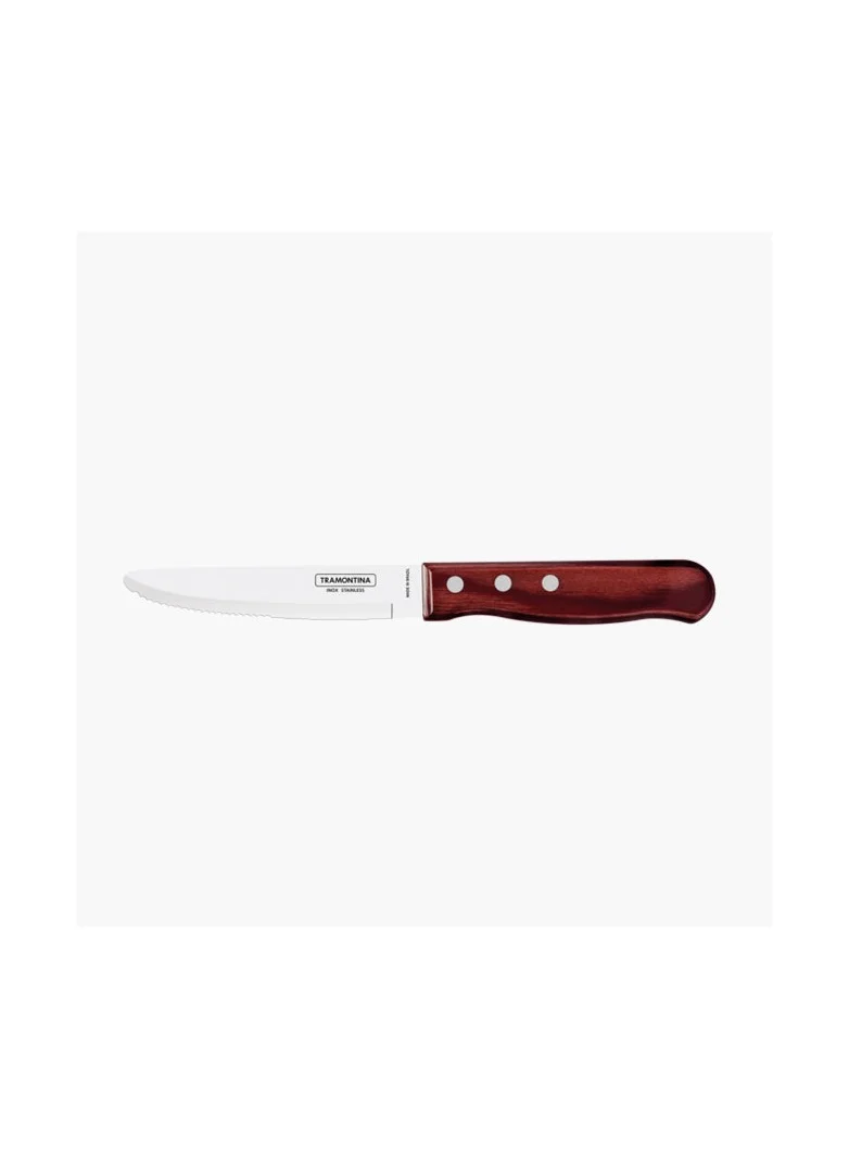 TRAMONTINA Tramontina Jumbo 5 Inches Steak Knife with Stainless Steel Blade and Treated Red Dishwasher Safe Polywood Handle