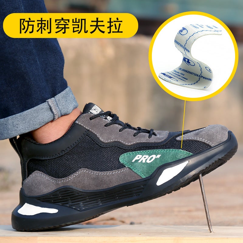 Labor Protection Shoes For Men, Anti-Smash And Anti-Puncture Work Shoes, Lightweight Safety Protection Construction Site Work Shoes, Wear-Resistant Old Safety Shoes, Steel Toe - Image 5