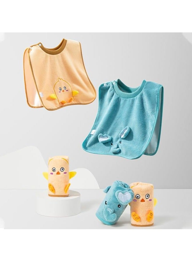 Sylqvxh 2 PCS Baby Bibs for Boys Bibs for Baby Girl,Waterproof Toddler Bibs 1-5 Years Good Absorbent - Image 1