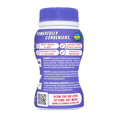AMAZE Ultra Concentrated Bleach Tablets [32 tablets] - Lavender Scent - for Laundry, Toilet, and Multipurpose Home Cleaning. No Splash Liquid Bleach Alternative - Image 3