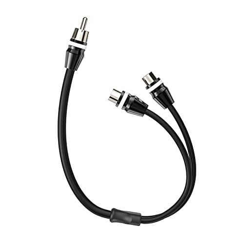 ROCKRIX 1ft 2 Female to 1 Male Nickel Plated RCA Y Adapter Splitter Connector Cable (2 Pack) - Image 2