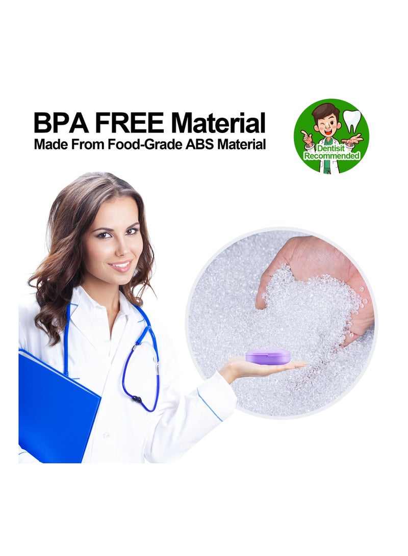 SYOSI Retainer Case with Built-in Mirror for Dental Retainers, Ventilated Retainer Holder Case with Retainer Removal Tool, Chewies & Brush Compatible with Invisalign, Aligner and Night Guard Case - Image 2