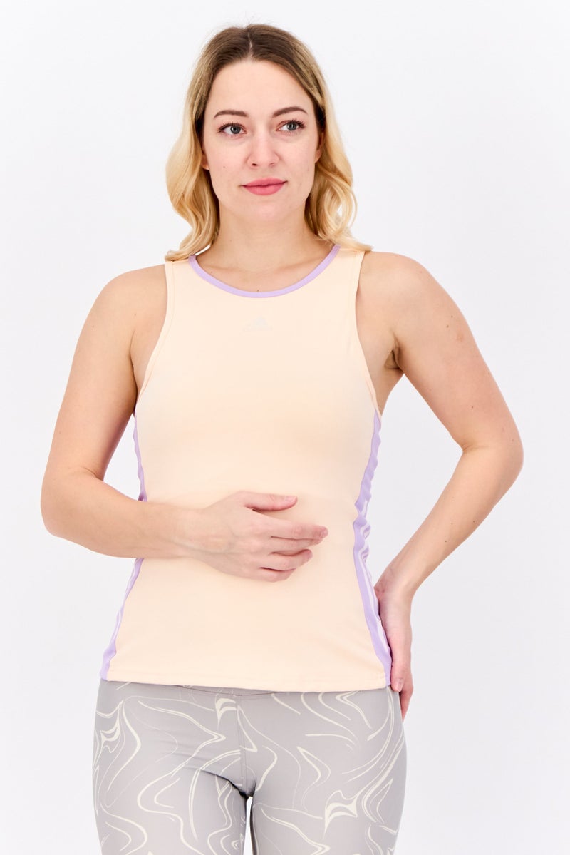Adidas Women Sportswear Fit Sleeveless Training Tank Top, Peach  - Image 1