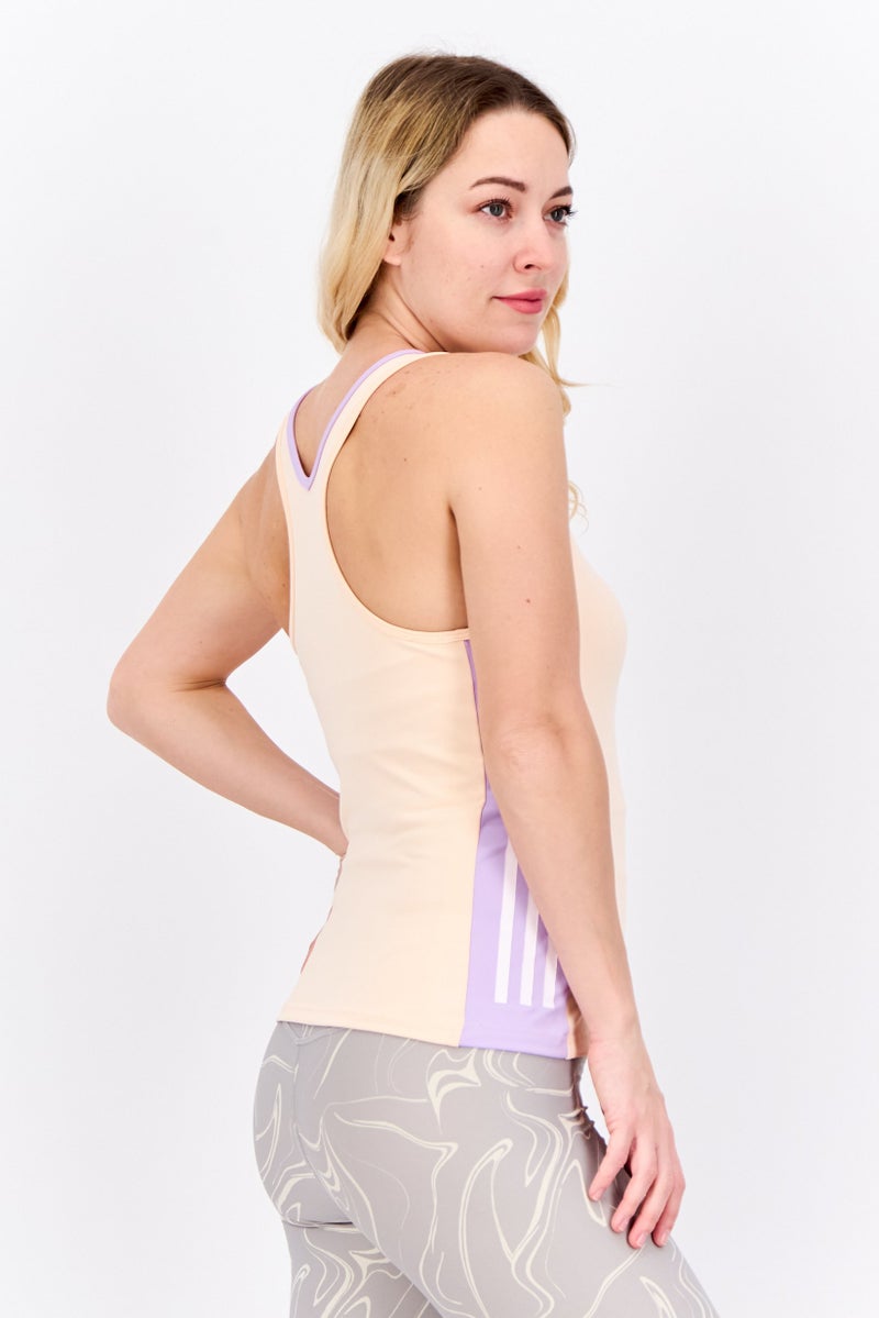 Adidas Women Sportswear Fit Sleeveless Training Tank Top, Peach  - Image 2