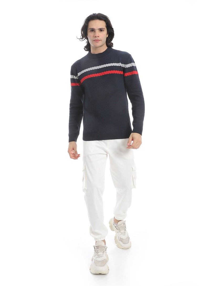 سيزار بلوفر صوف رجالي شتوي مزود بتصميمات متعددة - Image 1