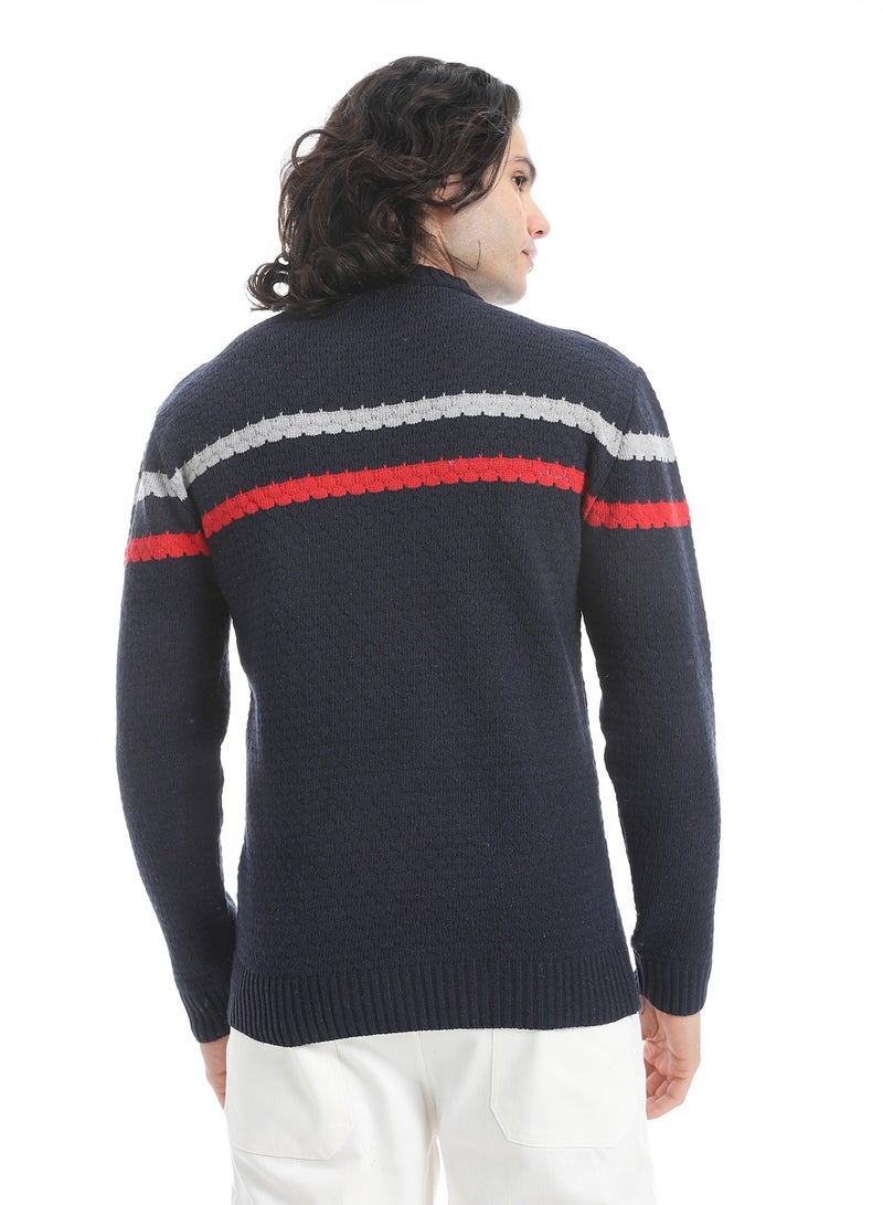 سيزار بلوفر صوف رجالي شتوي مزود بتصميمات متعددة - Image 2