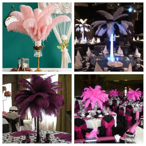 Sowder 5pcs Ostrich Feathers 16-18inch(40-45cm) Home Wedding Decoration(Lime Green) - Image 4