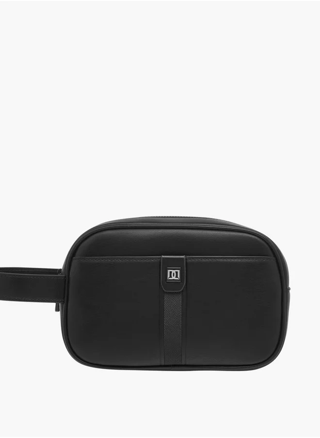 DUCHINI Men's Solid Pouch with Zip Closure