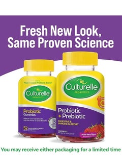Culturelle Daily Probiotic Gummies For Men And Women, Probiotic + Prebiotic With Vitamin C Boost, Digestive + Immune Support*, Gluten Free, Non-Gmo, Mixed Berry Flavor, 52 Count  - Image 4