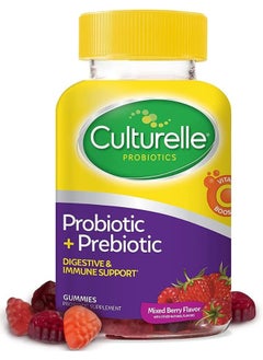 Culturelle Daily Probiotic Gummies For Men And Women, Probiotic + Prebiotic With Vitamin C Boost, Digestive + Immune Support*, Gluten Free, Non-Gmo, Mixed Berry Flavor, 52 Count  - Image 1