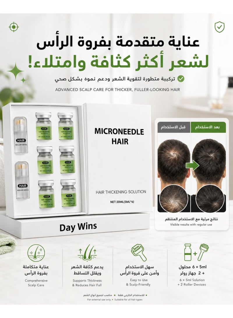فوز اليوم Microneedle Hair, نظام إعادة نمو الشعر Alphainfuse، مصل علاج نمو الشعر المتقدم لشعر أكثر كثافة وامتلاء ، يقوي الجذور ، لطيف وغير مؤلم ، يدعم نمو الشعر الصحي للرجال والنساء (1 قطعة) - Image 1