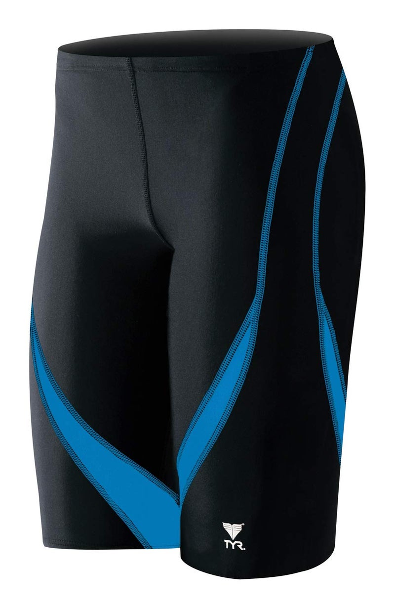 TYR Men's Alliance Splice Jammer Swimsuit, Black/Blue, 26 - Image 1
