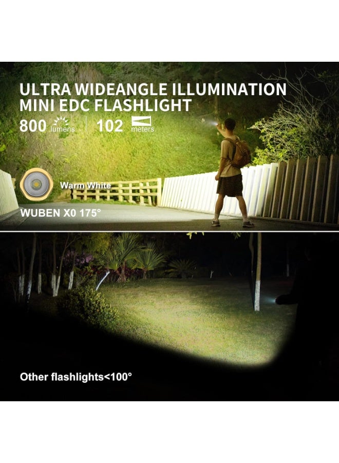 Wuben X0 EDC Flashlight, 800 Lumens, Pocket Floodlight, Mini Magnetic Flashlight 7 Modes, USB-C Rechargeable for Home, Camping, Hiking, Outdoor - Image 4