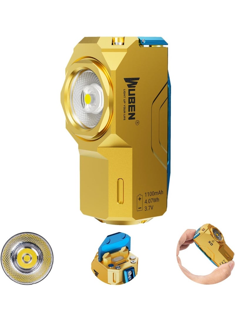 Wuben X0 EDC Flashlight, 800 Lumens, Pocket Floodlight, Mini Magnetic Flashlight 7 Modes, USB-C Rechargeable for Home, Camping, Hiking, Outdoor - Image 1