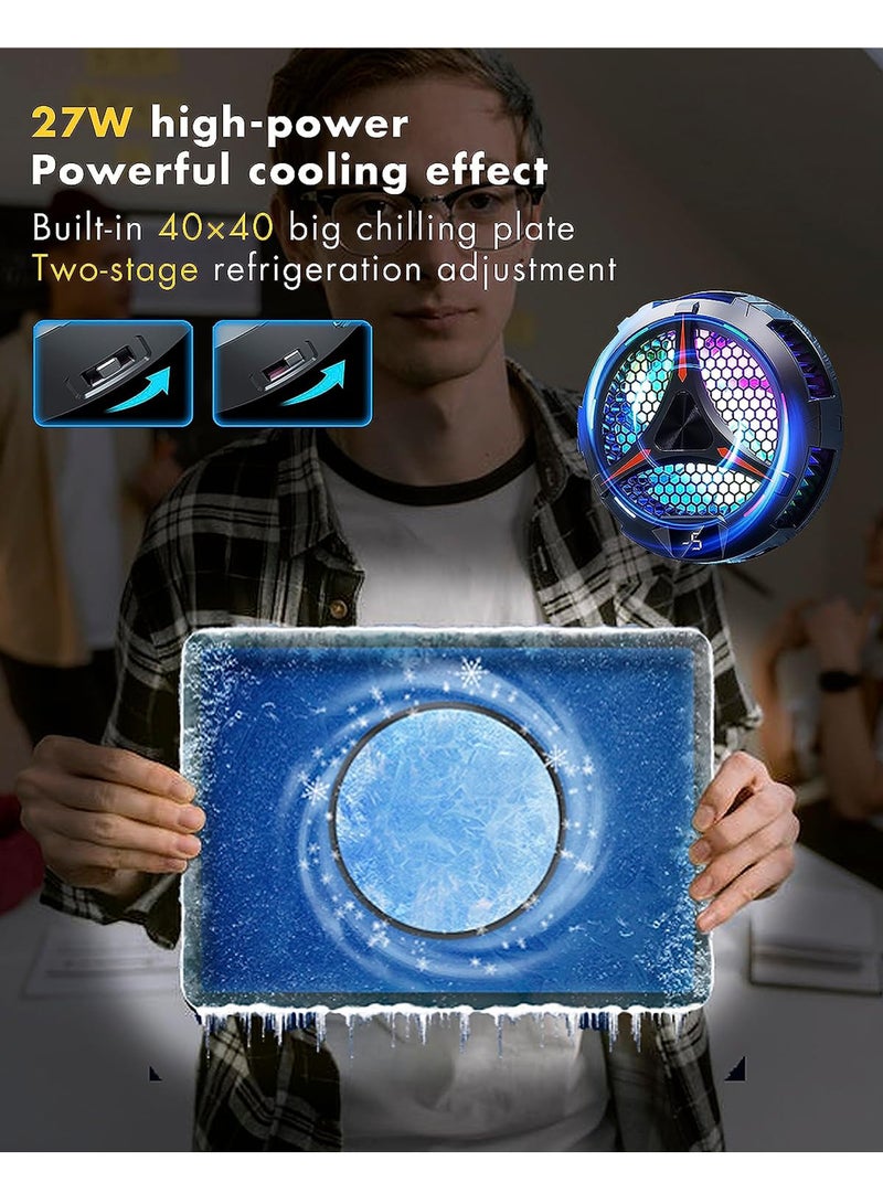 iPad Cooler,Magnetic Tablet Cooler for ipad/Surface pro/Samsung Tab,Compatible for Steam Deck,Universal Radiator with Temperature Display for Mobile Gaming,Tiktok Live Streaming - Image 4