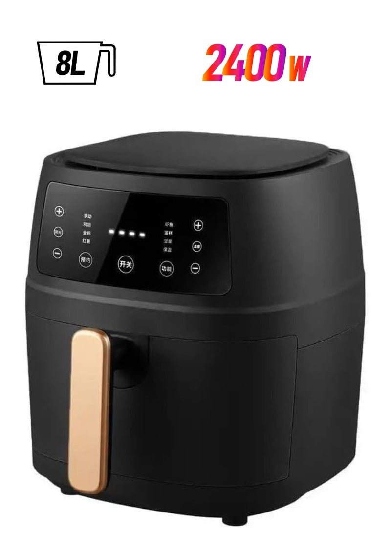 Extra Large 8L Multifunctional Air Fryer – 2400W Digital Touch Control with 8 Cooking Presets & Adjustable Temperature – Ideal Instant Pot Alternative!  - Image 1