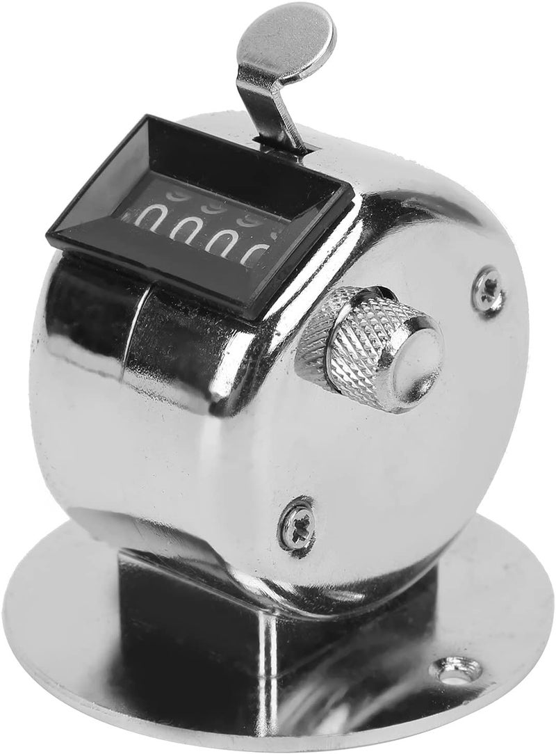 Hand Tally Counter, Stainless Steel Hand Counter, Portable Manual Tally Counter, 4 Digit Manual Counting Tool for Workshop Inventory - Image 1