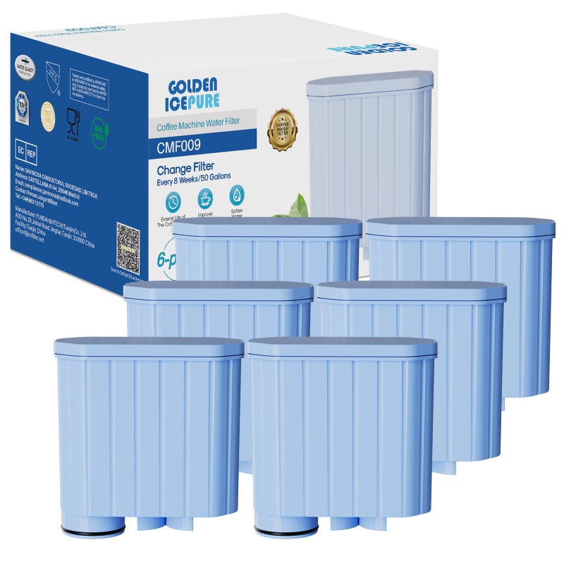 GOLDEN ICEPURE Water Filter Coffee Machine for Philips Aqua Clean Filter and Saeco Aqua Clean Water Filter CA690310 CA690322 CA6903 6 Pieces