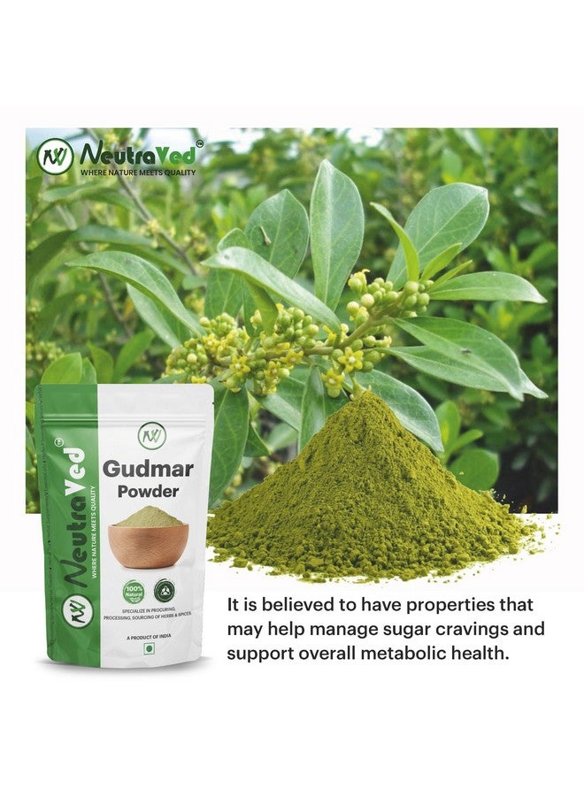 NeutraVed Gurmar Powder I Madhunashini Powder I Gymnema Sylvestre Aslo Know as Meshashringi for Blood Suger Management | Food-Grade Stand-Up Zipper Pouch- 400g - Image 2