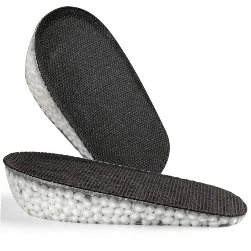 Men Height Increasing Insoles Silicone Shoe Lift Pads Black For Comfortable Wear - Image 5