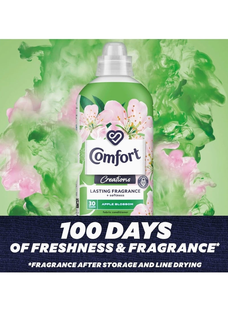 Comfort Comfort Fabric Conditioner Apple Blossom & Pink Jasmine with Musk Base by Creations Stay Fresh Technology for 100 Days of Freshness + Fragrance* 30 Washes 900ml - Image 2
