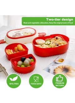 Excefore Bento Box Adult Lunch Box Stackable 56OZ Bento Boxes for Adults Lunch Containers Leak Proof Adult Bento Box with Removable Compartments Bento Box Lunch Box Microwave Safe  - Image 5