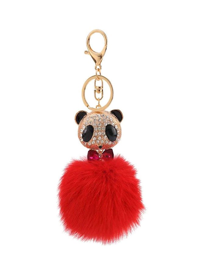 NIBEMINENT 8Cm Bearhape Fluffy Fur Pompom Key Chain