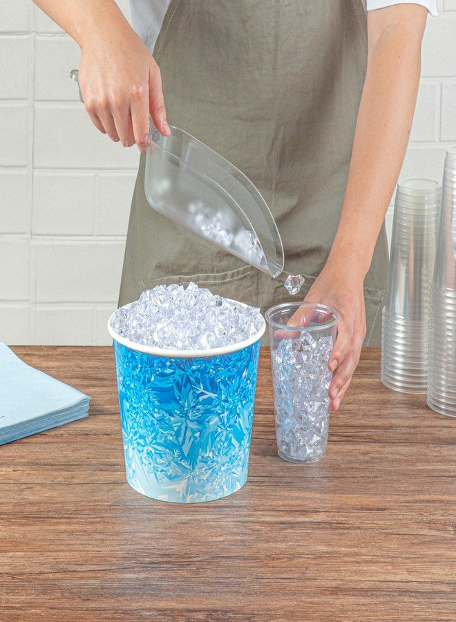 ريستورنت وير دلاء ثلج ورقية للمطاعم، 10 دلاء، سعة 5 أرطال، مقاومة للتسرب، للاستخدام مرة واحدة، مناسبة للفنادق، حاويات دائرية واسعة الفوهة معزولة حرارياً، مثالية للمناسبات وخدمات الطعام، لون أزرق - Image 5