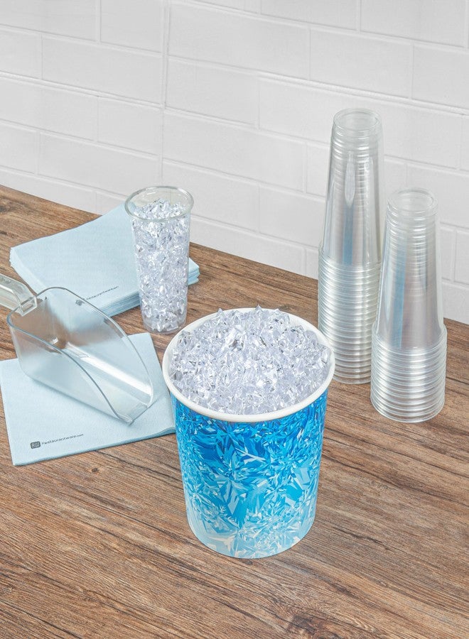 ريستورنت وير دلاء ثلج ورقية للمطاعم، 10 دلاء، سعة 5 أرطال، مقاومة للتسرب، للاستخدام مرة واحدة، مناسبة للفنادق، حاويات دائرية واسعة الفوهة معزولة حرارياً، مثالية للمناسبات وخدمات الطعام، لون أزرق - Image 4