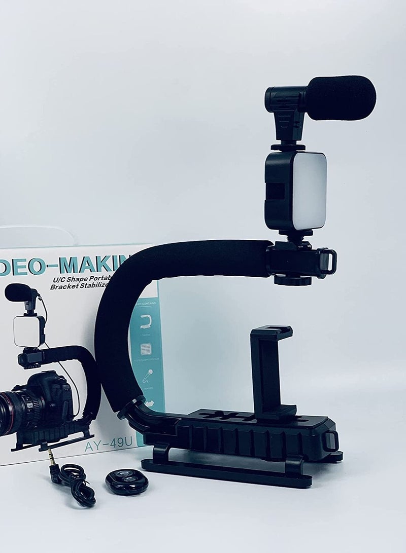 Phone Planet Vlogging Kit for Starter Photography Video  Recording Smartphone Live Black - Image 1