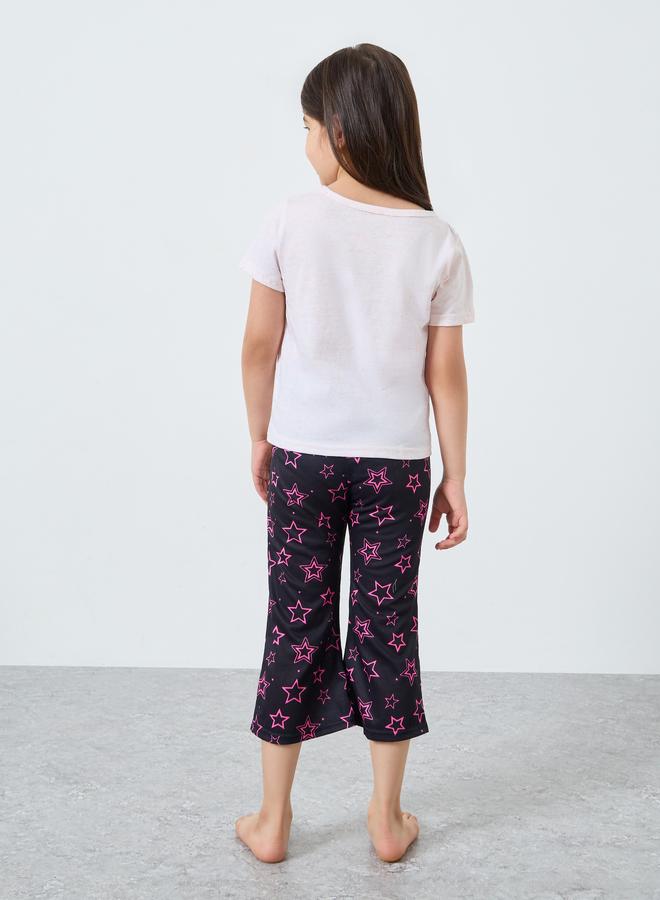 تايك تو طقم من بنطال وتيشيرت بطبعة جرافيك - Image 4