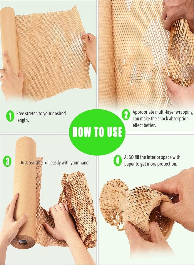 POWERLON comb Packing Paper, Bubble Packing Wrap for Packing/Shipping/Moving, Eco-Friendly, With 36 Fragile Sticker Labels (100 Meter x 15" Roll Expandable upto 150M) - Image 3
