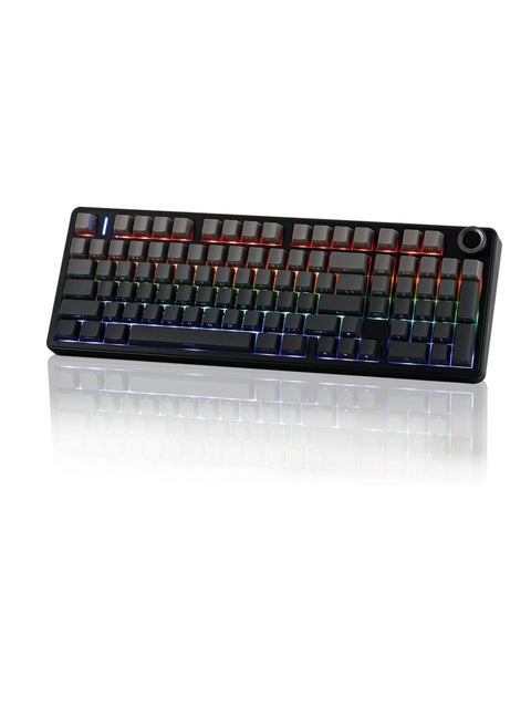 Aula F99 PRO Wireless Gaming Keyboard, Hot Swappable Custom,2.4GHz/Type-CBT5.0 with 8000mAh Battery, RGB Backlit (Black Gradient)