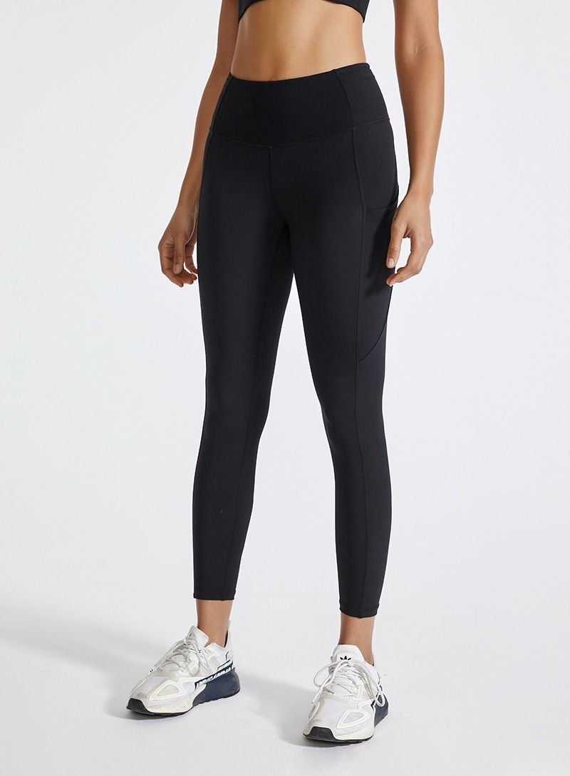 Loquat Solid Stretch Yoga Pants Black  - Image 1