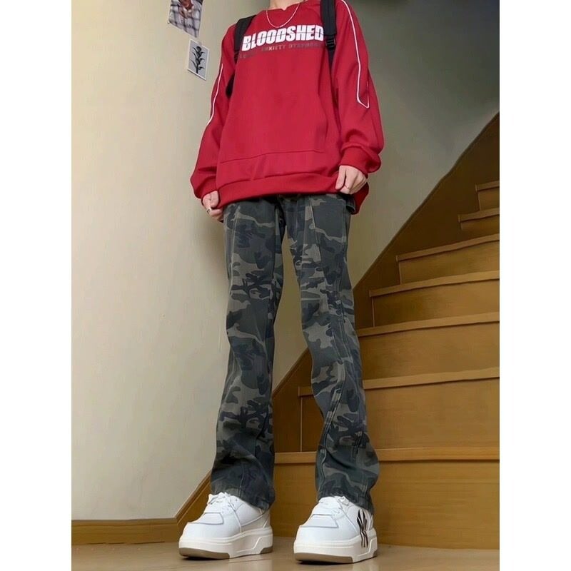 Unisex Classic Denim Jeans Loose Fit Daily Outdoor Wear - Image 1