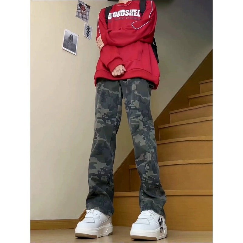 Unisex Classic Denim Jeans Loose Fit Daily Outdoor Wear - Image 3