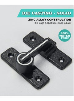 Y&D 180 Degree Right Angle Door Lock, Heavy Duty Flip Latch Bolt Lock cam and Window Push-Pull Rod barn (Luminous Tone)  - Image 2