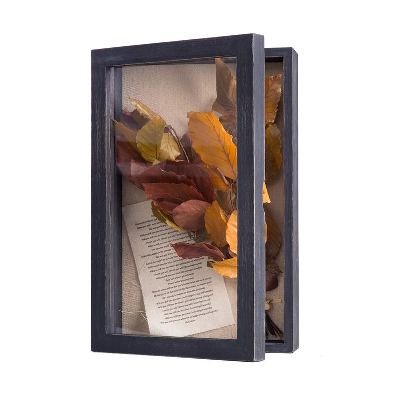 Freezing point Freezing point Shadow Box Frame 8x125 Shadow Box Display Case Cabinet Picture with Linen Back Memorabilia Awards Medals Pin Bouquet Wedding Flower Baby Memory Box for Keepsake Black Large 