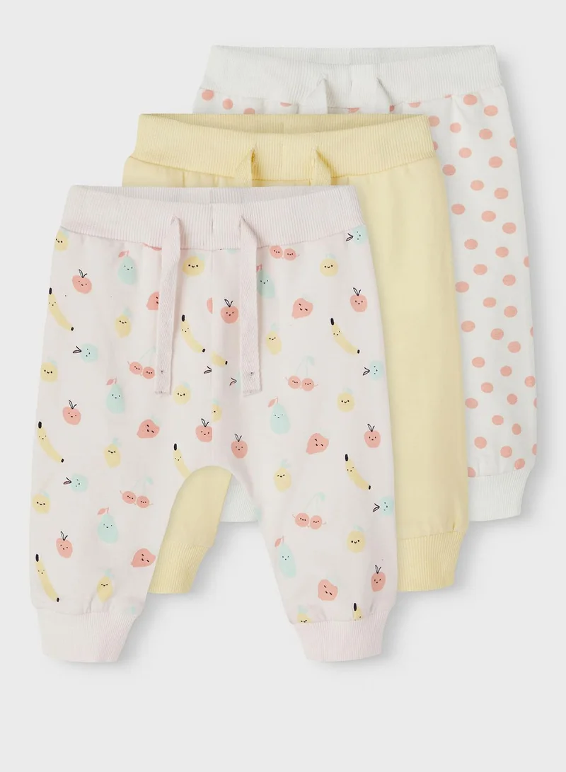 NAME IT Infant 3 Pack Assorted Sweatpants