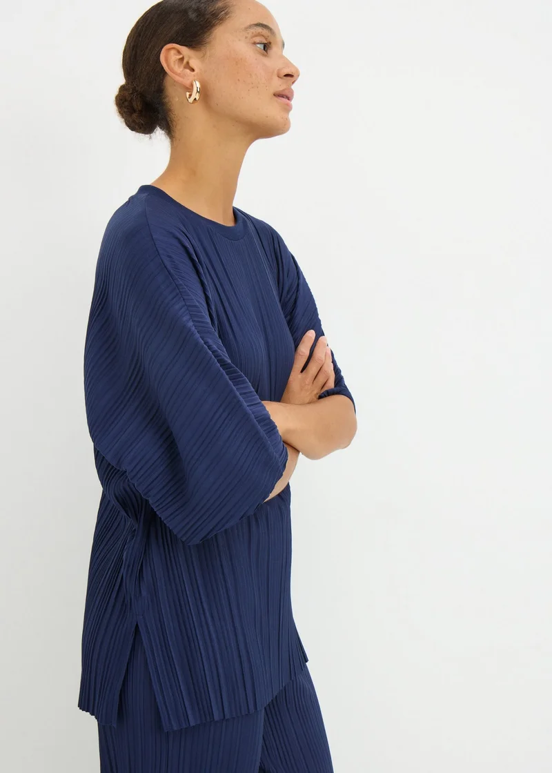 Matalan Navy Pleated Co Ord Top