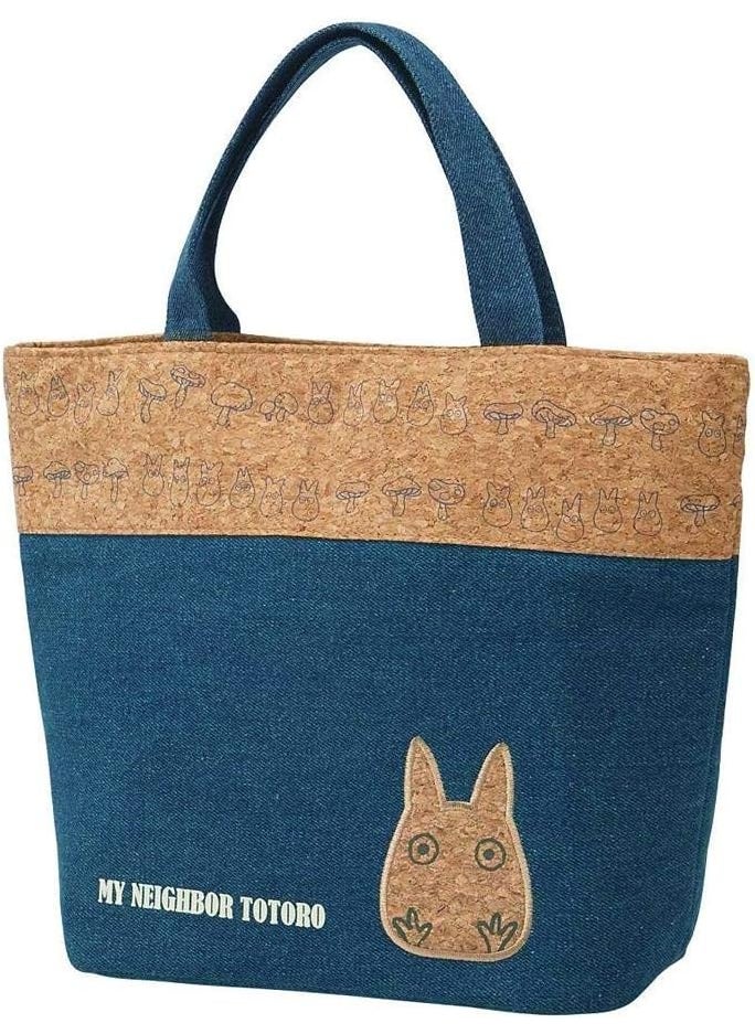 Skater Skater KBCO2 Cork x Denim Cooler Bag M My Neighbor Totoro Ghibli  - Image 1