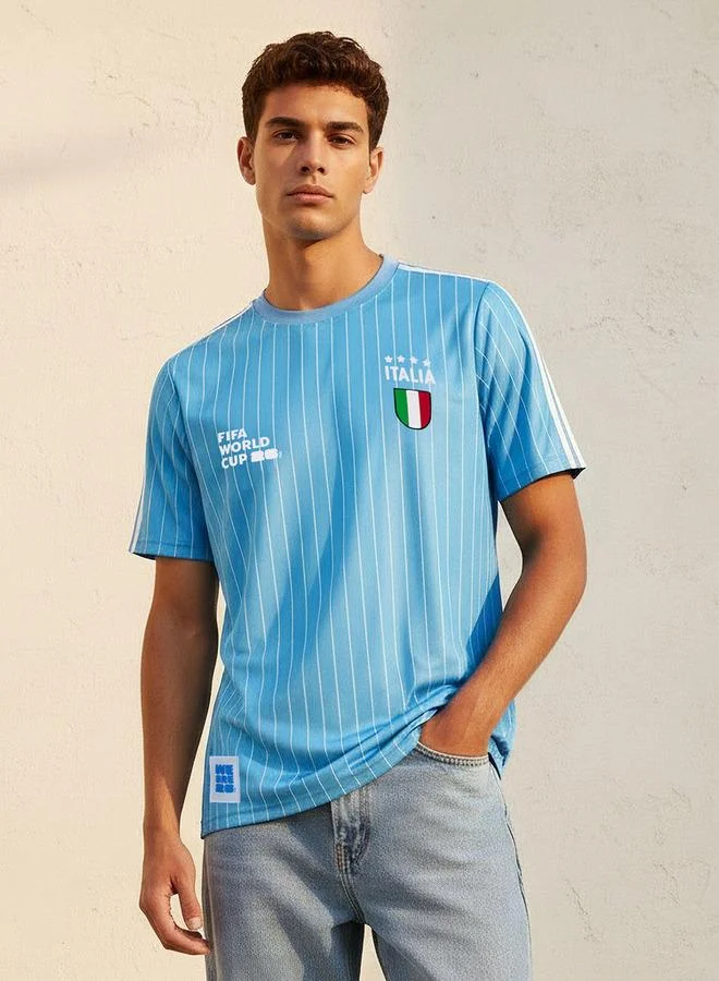 Splash Active  FIFA 26 Italy Men Crew Neck Short Sleeve T shirt for Men | Best Price UAE