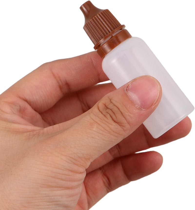 50pcs Refillable Dropper Bottles 15ml Squeezable Plastic Containers with Screw Caps Portable Mini Essential Oil Storage Bottles for Travel and Liquid Dispensing - Image 3