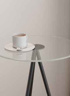 Sharpdo Tempered Glass Double Layer Round Table Easy To Assemble With Two Panels For Storage And Display Suitable For Furniture Living Room And Home Office 40*33*60CM  - Image 2