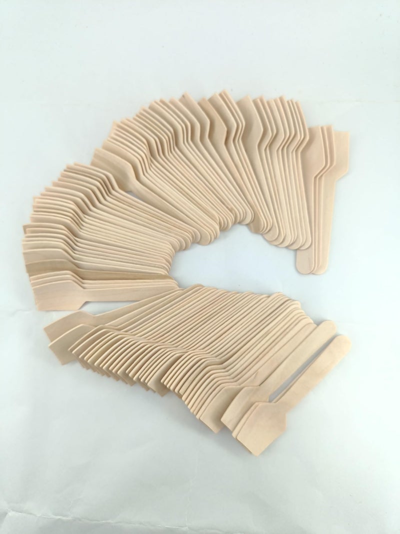 advancedestore 3.5inches (Pack of 100) Mini Wooden SpoonsDisposable Wooden Spoons,Disposable Tasting Sampling Spoons(Square) - Image 2